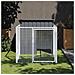 Casetta Cani con Corsa Antracite 110x201x110 cm Acciaio Zincato - Foto miniatura 1