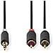 Cavo Audio Da Jack 3,5 Mm Maschio A Doppio Rca Maschio 1 M, Grigio Antracite - Foto miniatura 4