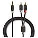 Cavo Audio Da Jack 3,5 Mm Maschio A Doppio Rca Maschio 1 M, Grigio Antracite - Foto miniatura 1