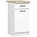 Mobile cucina modulare con piano di lavoro OLIWIA, 1 anta e 1 cassetto, 40x46x85 cm, Colore Bianco - Foto miniatura 1
