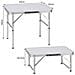 Tavolo Campeggio Picnic Alluminio 60x45x50 Pieghevole Valigetta Piano Formica - Foto miniatura 2