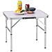 Tavolo Campeggio Picnic Alluminio 60x45x50 Pieghevole Valigetta Piano Formica - Foto miniatura 1