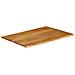 Piano Tavolo 100x80x2,5 Cm Bordi Vivi In Legno Massello Mango - Foto miniatura 2