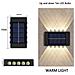 Applique Lampada 10 Led Muro Parete Solare Ip65 Bidirezionale Giardino Te-b0569 - Foto miniatura 3