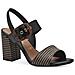 Black Comb Casual Open Sandals Sandali Pelle Scarpe Donna Nero Eu 36, 1-28015-42 098 - Foto miniatura 1