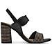 Black Comb Casual Open Sandals Sandali Pelle Scarpe Donna Nero Eu 36, 1-28015-42 098 - Foto miniatura 3