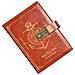 Diario Spesso B6 Con Lucchetto, Design Vintage Con Timone Di Nave Brown - Foto miniatura 3