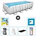 Piscina Fuori Terra - Rettangolo - 488x244x122 Cm - Grigio - Include Accessori Coordinati Cb34 - Foto miniatura 1