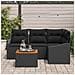 Set da 5 Pezzi Divani da Giardino con Cuscini Nero Polyrattan Acacia - Foto miniatura 3