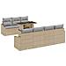 Set Divano da Giardino da 8 Pezzi con Cuscini Beige Rattan - Foto miniatura 1