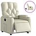 Poltrona Reclinabile Elettrica Crema in Similpelle - Foto miniatura 1