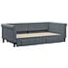 Divano Letto Estraibile Cassetti Grigio Scuro 100x200cm Velluto - Foto miniatura 3