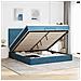 Struttura Letto Pouf con Materassi 160x200 cm Velluto - Foto miniatura 2