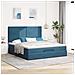 Struttura Letto Pouf con Materassi 160x200 cm Velluto - Foto miniatura 4