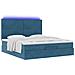 Struttura Letto Pouf con Materassi 160x200 cm Velluto - Foto miniatura 6
