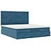 Struttura Letto Pouf con Materassi 160x200 cm Velluto - Foto miniatura 7