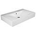 Lavabo Sospeso 80 Cm Des Senza Foro Rubinetto Bianco Alpino - Foto miniatura 1