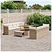 Set Divano da Giardino 11 pcs Beige polyrattan - Foto miniatura 3