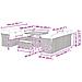 Set Divano da Giardino 11 pcs Beige polyrattan - Foto miniatura 9