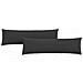 Cuscini da Divano 2 pcs Nero 145 x 40 cm Tessuto - Foto miniatura 1