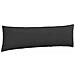 Cuscini da Divano 2 pcs Nero 145 x 40 cm Tessuto - Foto miniatura 5
