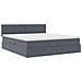Letto con contenitore e LED Grigio scuro 180 x 200 cm Velluto - Foto miniatura 6