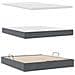 Letto con contenitore e LED Grigio scuro 180 x 200 cm Velluto - Foto miniatura 8