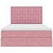 Letto con contenitore e LED Rosa 140 x 190 cm Velluto - Foto miniatura 7