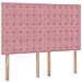 Letto con contenitore e LED Rosa 140 x 190 cm Velluto - Foto miniatura 9