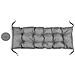 Cuscino da giardino impermeabile grigio 150x50 cm per panca /altalena - Foto miniatura 2