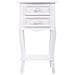 Comodino In Legno Con 2 Cassetti E 1 Ripiano Bianco 38x31,5x71. - Foto miniatura 3