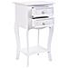 Comodino In Legno Con 2 Cassetti E 1 Ripiano Bianco 38x31,5x71. - Foto miniatura 6