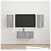 Set mobile TV 6 pcs Grigio Sonoma Legno multistrato - Foto miniatura 2