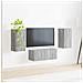 Set mobile TV 6 pcs Grigio Sonoma Legno multistrato - Foto miniatura 4