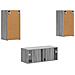 Set mobile TV 6 pcs Grigio Sonoma Legno multistrato - Foto miniatura 8