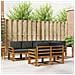 Set di divani da esterno con cuscino 7 pcs Naturale e Antracite - Foto miniatura 2