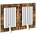 Cancello per cani con supporti 2 pcs Rovere Fumo 60 x 80 cm - Foto miniatura 4