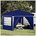 Tenda per feste a pop-up 288 x 288 x 245 cm Blu Tessuto Oxford - Foto miniatura 2