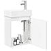 Mobile bagno con rubinetto Bianco Lucido 45,5 x 25,5 x 84 cm - Foto miniatura 3