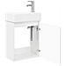 Mobile bagno con rubinetto Bianco Lucido 45,5 x 25,5 x 84 cm - Foto miniatura 4