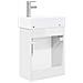 Mobile bagno con rubinetto Bianco Lucido 45,5 x 25,5 x 84 cm - Foto miniatura 7