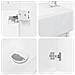 Mobile bagno con rubinetto Bianco Lucido 45,5 x 25,5 x 84 cm - Foto miniatura 8