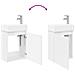 Mobile bagno con rubinetto Bianco Lucido 45,5 x 25,5 x 84 cm - Foto miniatura 9