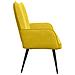 Sofa a Due Posti Giallo 115 x 61 x 87 cm Velluto - Foto miniatura 5