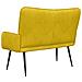 Sofa a Due Posti Giallo 115 x 61 x 87 cm Velluto - Foto miniatura 6