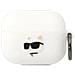 Karl Lagerfeld Klaprunchh Airpods Pro Custodia Bianca /bianche Silikonica Choupette Testa 3d - Foto miniatura 1