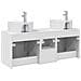 Set di Armadi da Bagno 3 pz Bianco Lucido 49,5 x 44,5 x 65 cm - Foto miniatura 7
