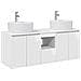 Set di Armadi da Bagno 3 pz Bianco Lucido 49,5 x 44,5 x 65 cm - Foto miniatura 1