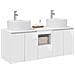 Set di Armadi da Bagno 3 pz Bianco Lucido 49,5 x 44,5 x 65 cm - Foto miniatura 9