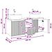 Set di Armadi da Bagno 3 pz Bianco Lucido 49,5 x 44,5 x 65 cm - Foto miniatura 10